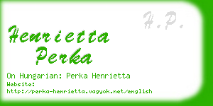 henrietta perka business card